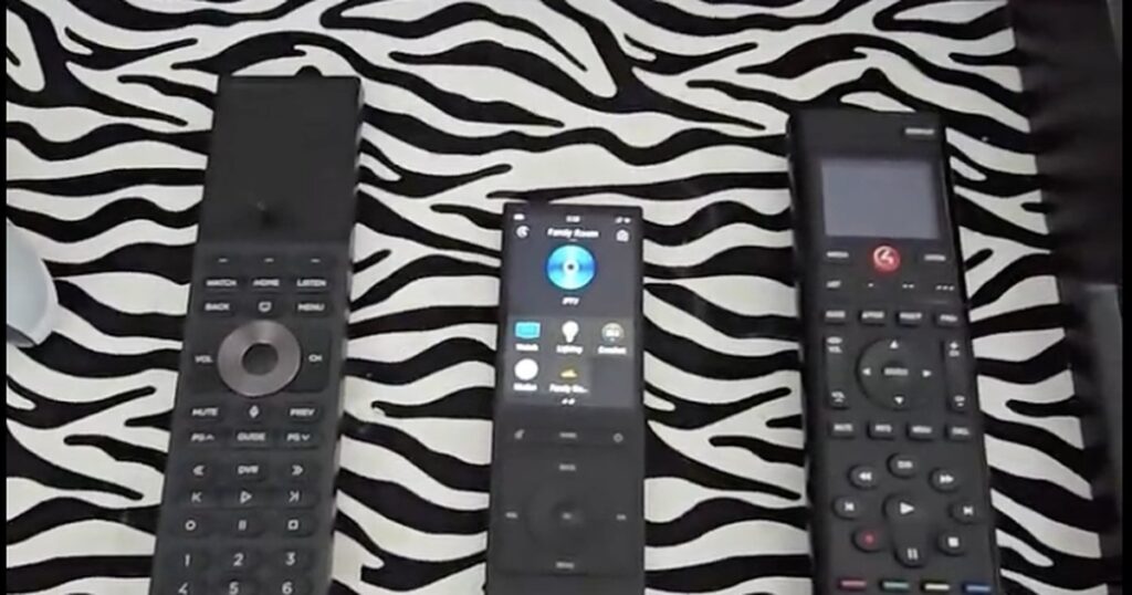 Three Control4 remote controls SR-260, Neeo, and Halo compared side by side