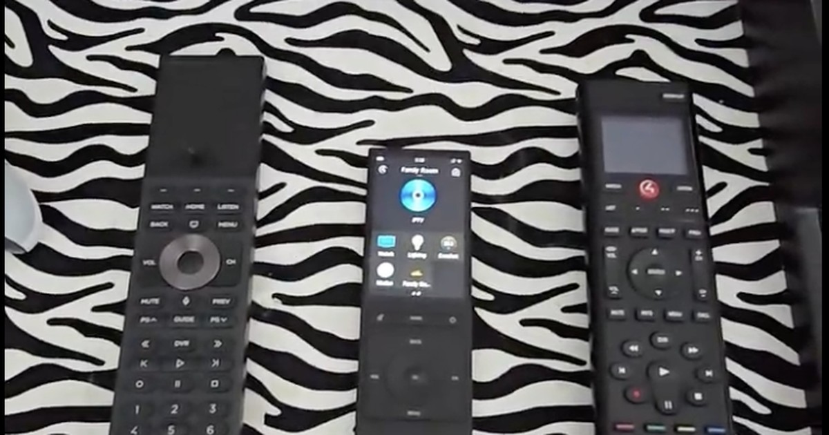 Three Control4 remote controls SR-260, Neeo, and Halo compared side by side